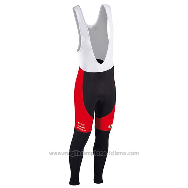 2017 Abbigliamento Ciclismo Focus XC Ml Scuro Rosso Manica Lunga e Salopette